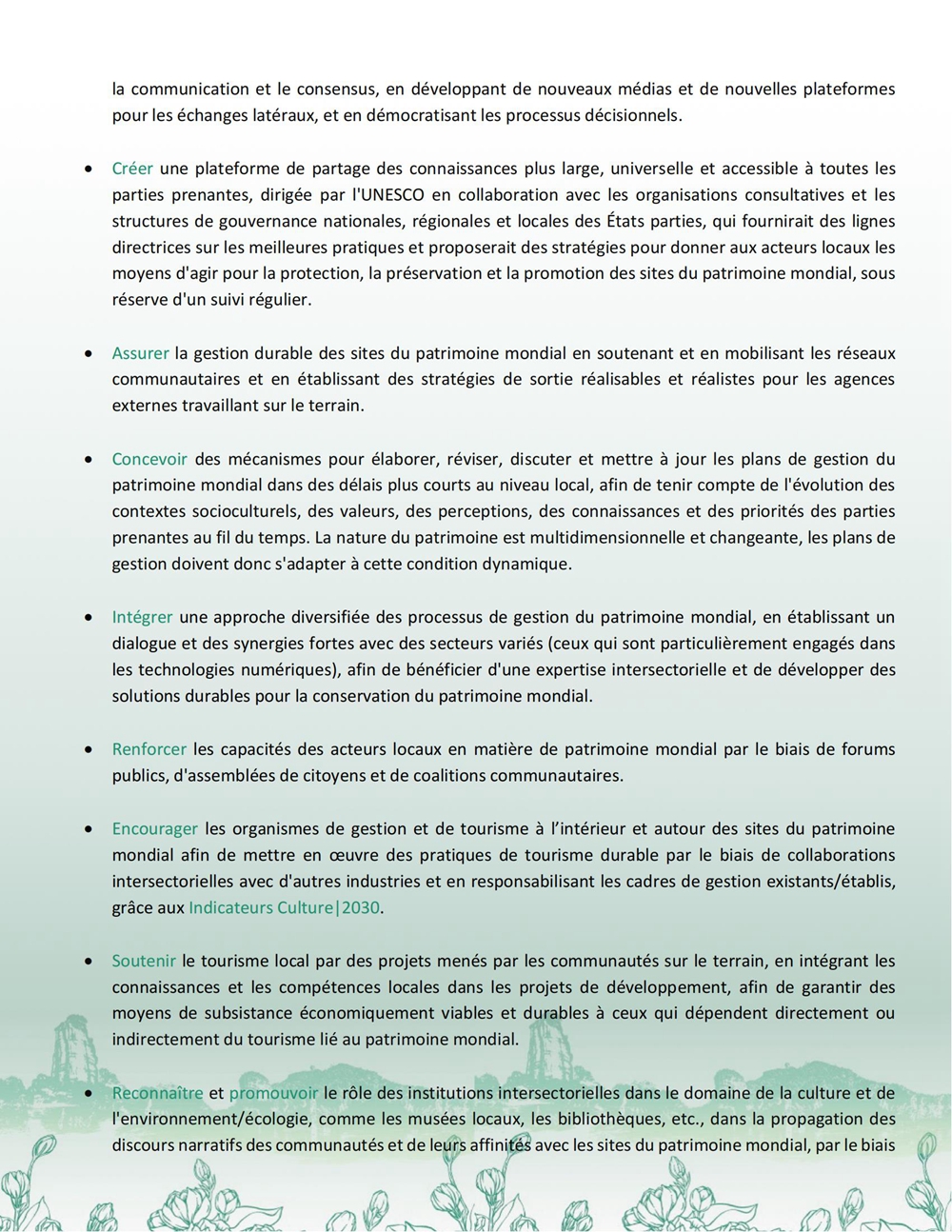 La voix des jeunes sur le patrimoine mondial et les moyens de subsistance  durables